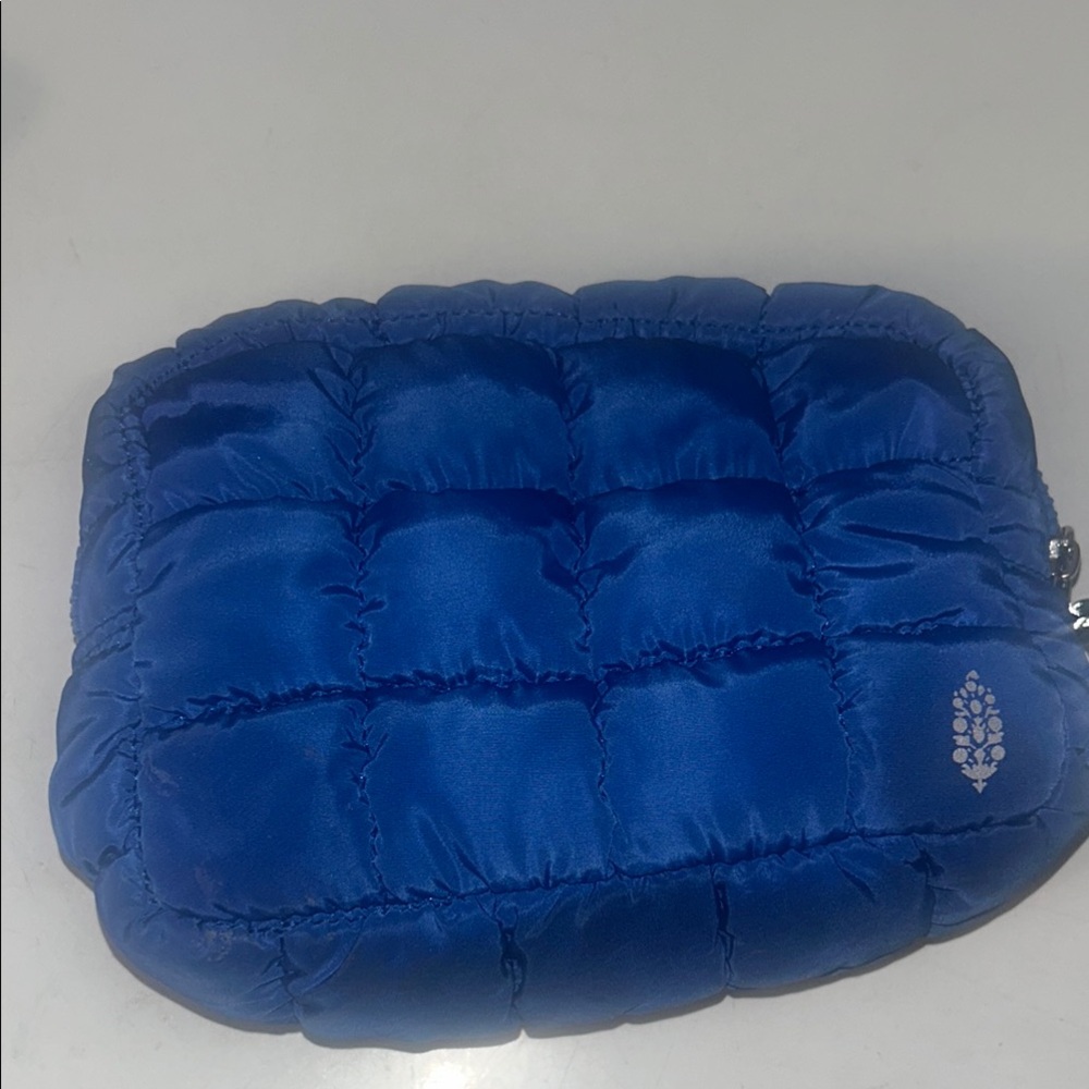 Blue Quilted Pouch
